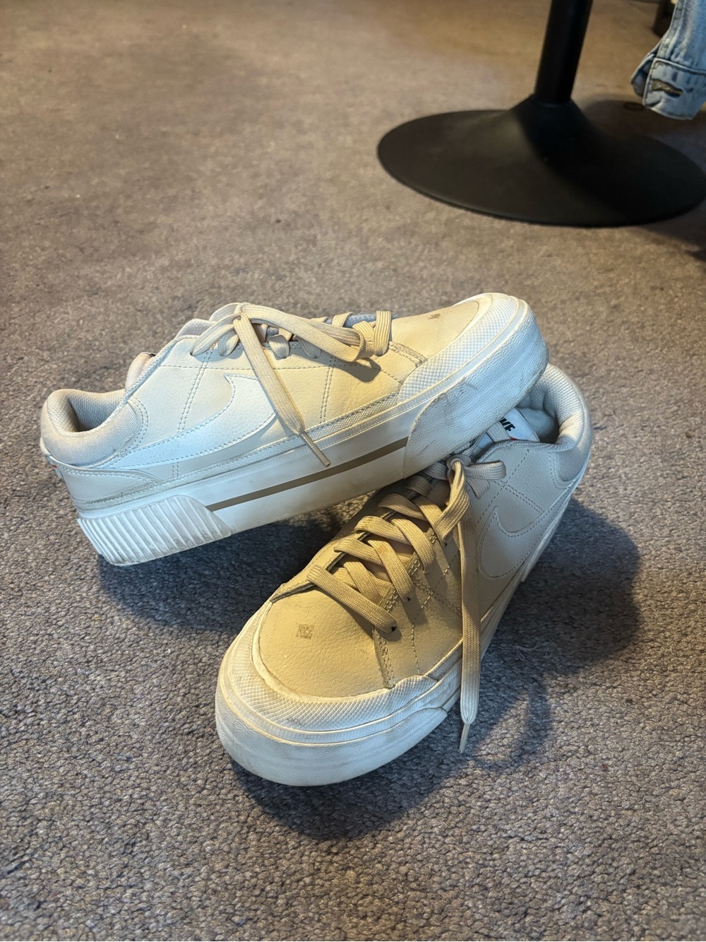 Nike Women’s Platform Sneakers in Cream